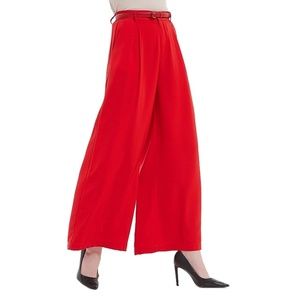NEW XL 🌹 Red Women High Waist Casual Wide Leg Long Palazzo Pants Trousers
